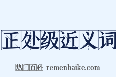 正处级近义词是什么意思的图片